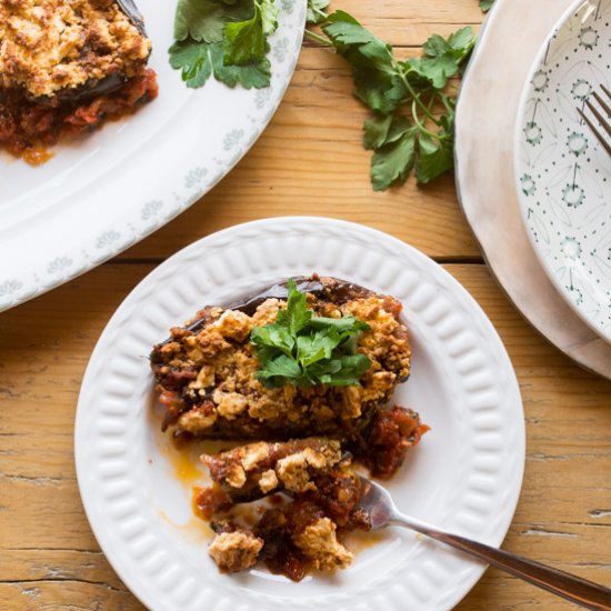 Stuffed Eggplants With Tomato Sauce