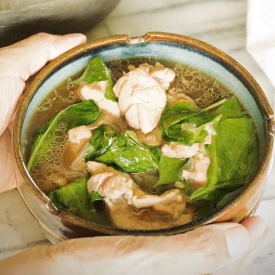 Chicken Soup in Pepper Leaves