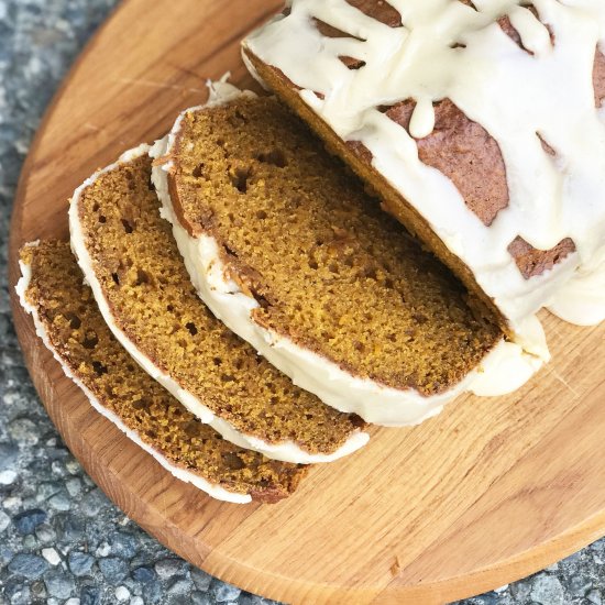 Fudgiest EVER Pumpkin Bread