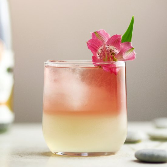 Rose Wine Floater Cocktail