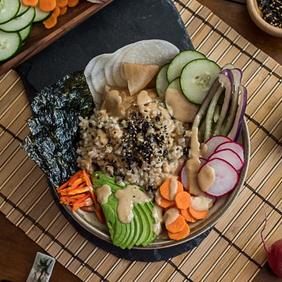 Vegan Super Veg Sushi Bowl