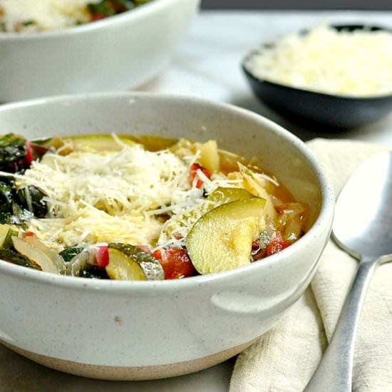 Roasted Vegetable Minestrone Soup