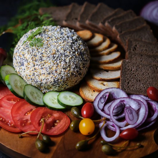 Everything Bagel Cream Cheese Ball