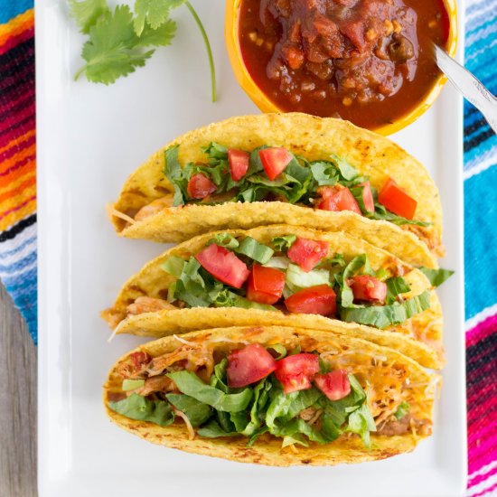 Crunchy Salsa Chicken Tacos