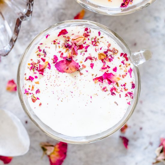 Rose Caramel Earl Grey Latte