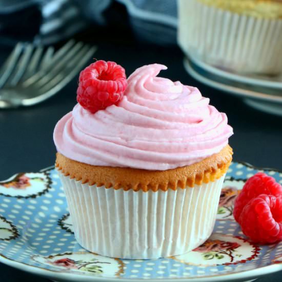 Raspberry Rosewater Cupcakes