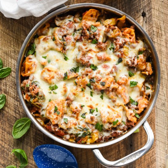 One Pot Tortellini and Sausage