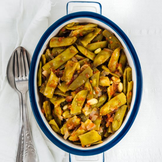 Braised Green Beans with Tomatoes