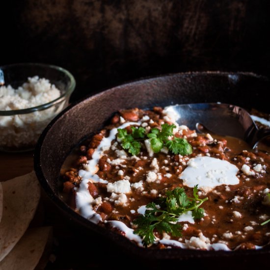 Easy Bacon Ranchero Beans