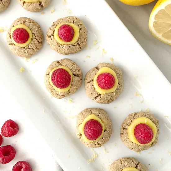 Raspberry Lemon Thumbprint Cookies