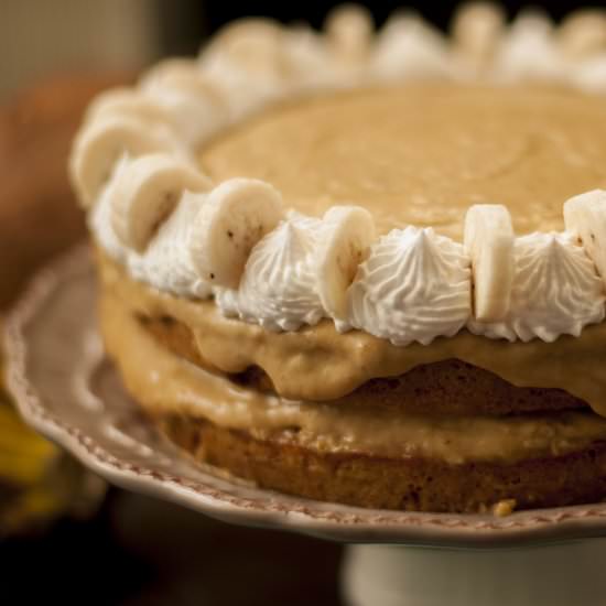 Coconut Cake with Banana Curd