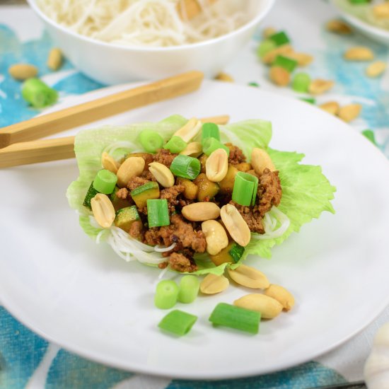 Pork and Zucchini Lettuce Wraps