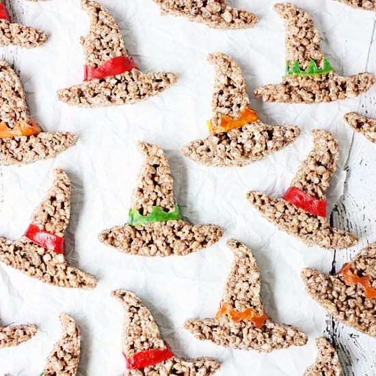 Witch Hat Halloween Krispie Treats