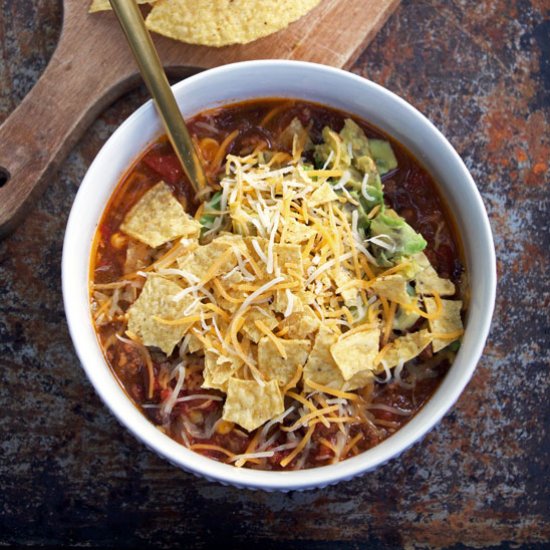 Crockpot taco soup