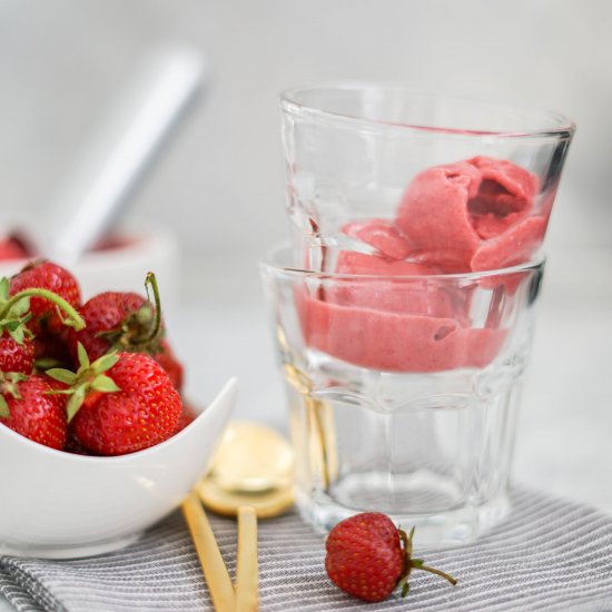 Strawberry Sorbet Nice Cream