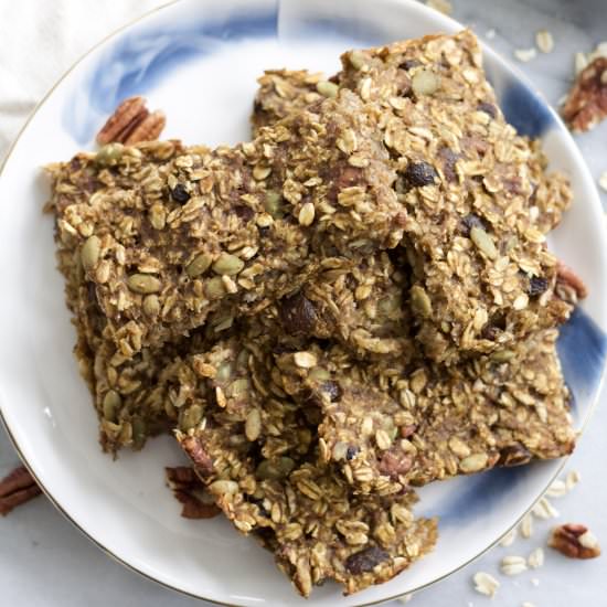 Pumpkin and Banana Oat Bars