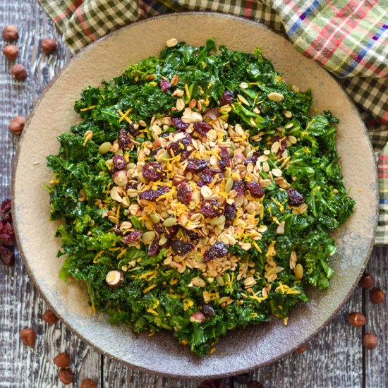 Massaged Kale Salad with Granola