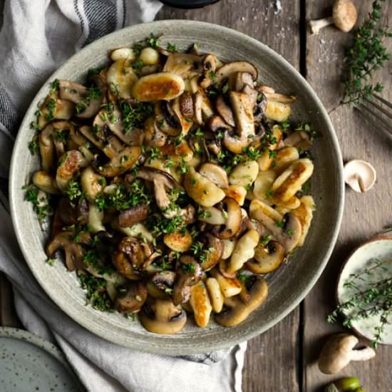 Mushroom Gnocchi with Thyme