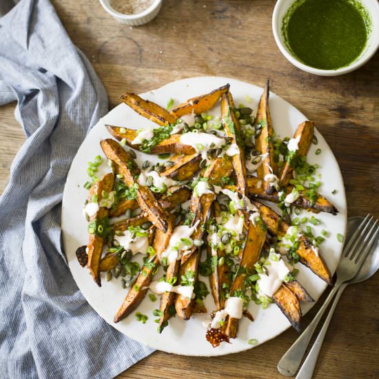 roast sweet potato wedges