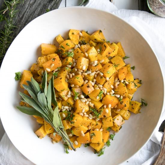 Garlic and Herb Butternut Squash