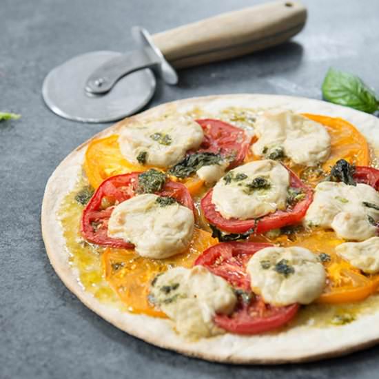 Vegan Summer Margherita Pizza