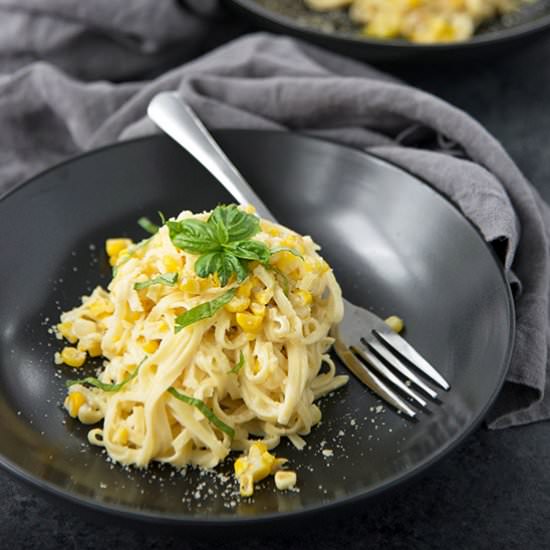 Spicy Corn Linguine