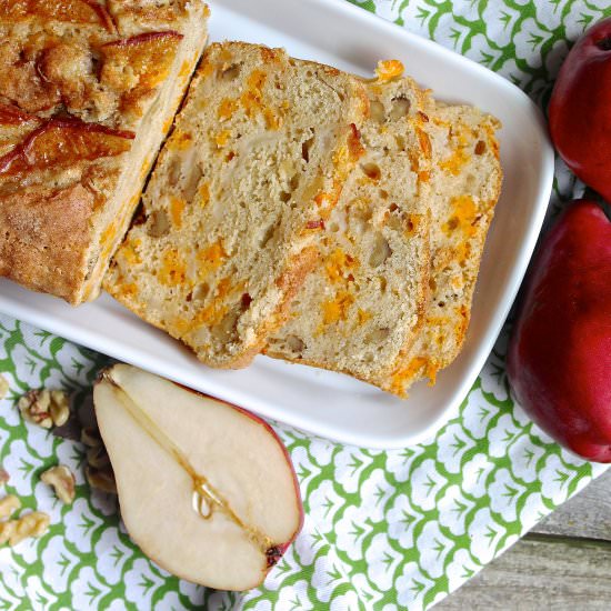 Pear Cheddar Walnut Bread