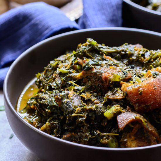 Afang Soup: Ibibio Vegetable Stew