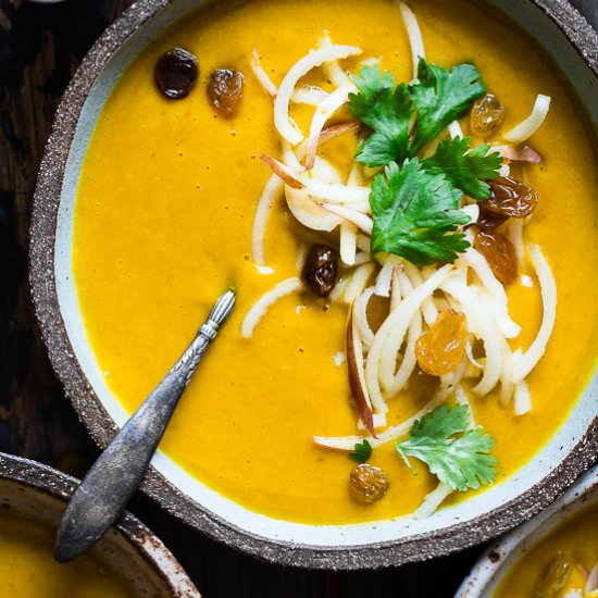 Turmeric Apple Kabocha Squash Soup