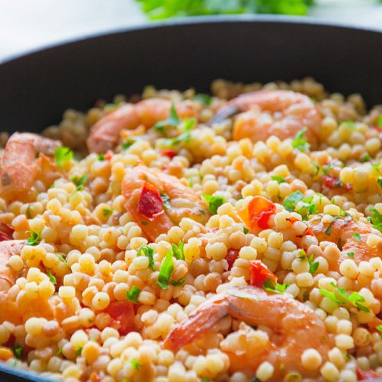 Fregola Sarda with Shrimps