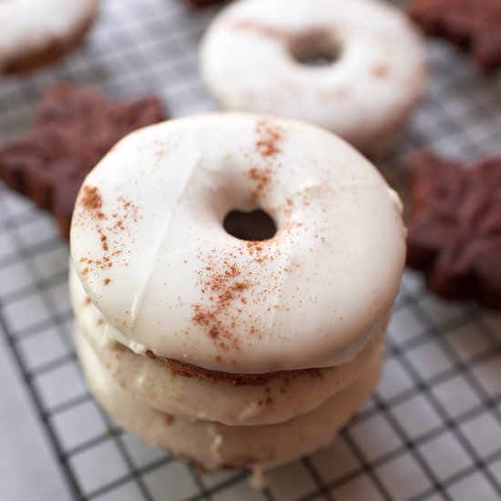 Chai Donuts with Vanilla Glaze