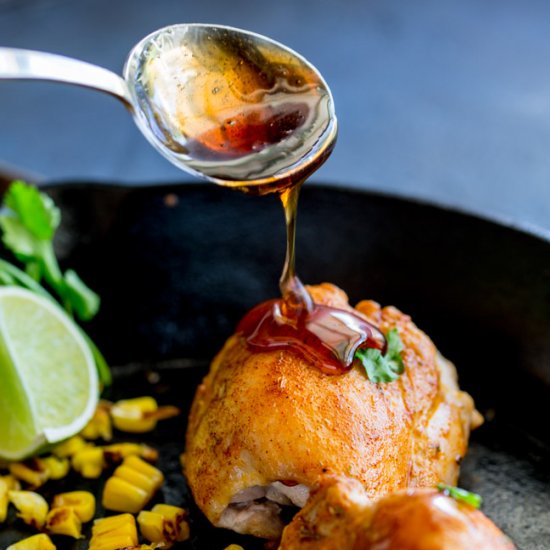 Chicken with Smoky Maple Caramel