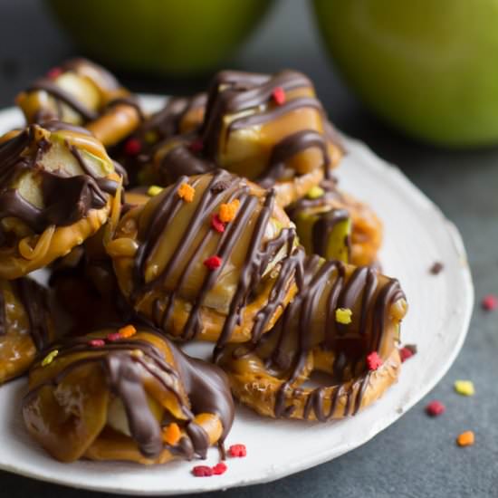 Caramel Apple Pretzel Bites