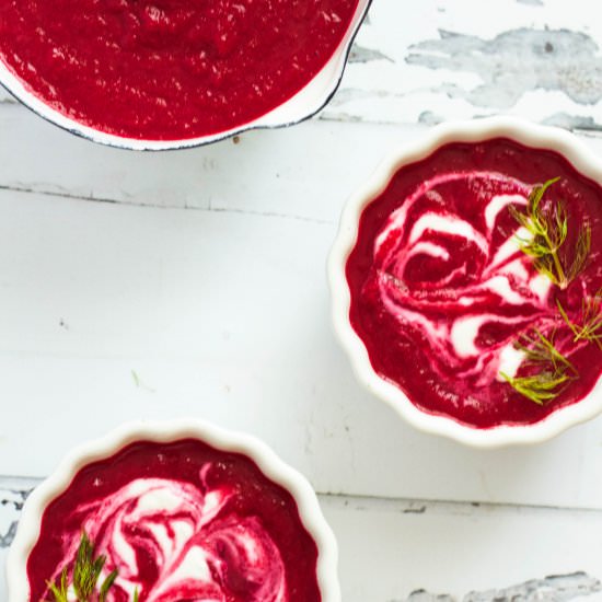 Beet, Fennel + Apple Soup