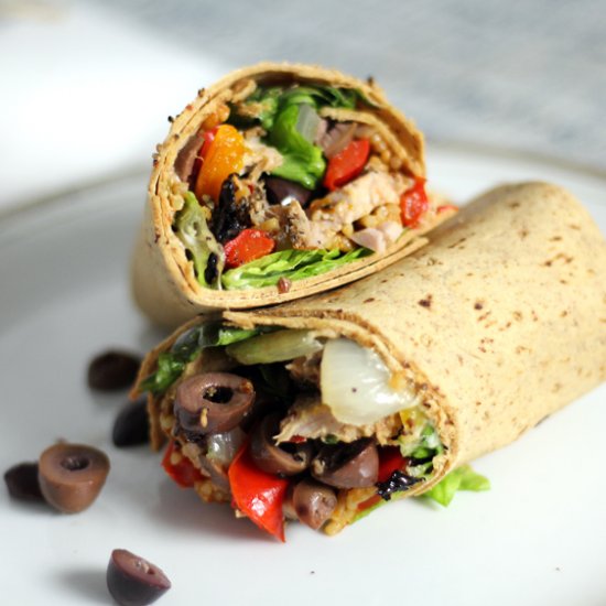 Spanish Style Pork Pepper Wraps