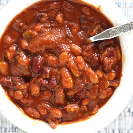 Spicy Three Bean Venison Chili