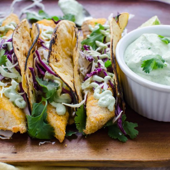 Crispy Baked Fish Tacos