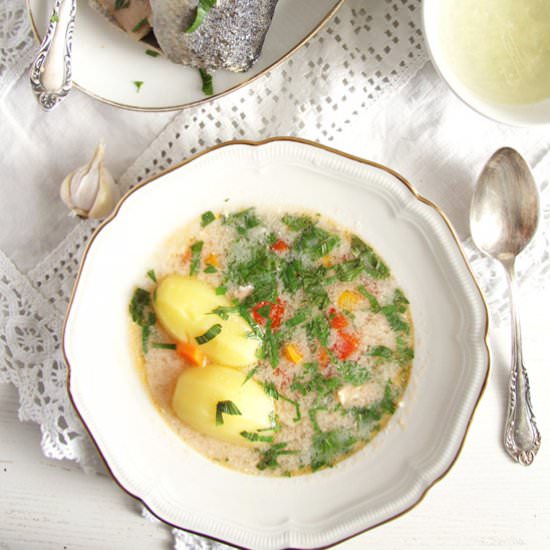 Fish Soup with Potatoes and Garlic