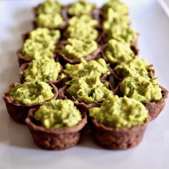 Black Bean Guacamole Cups