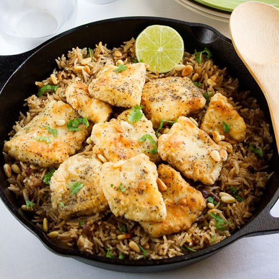 Sayyadieh Middle Eastern Fish Pilaf