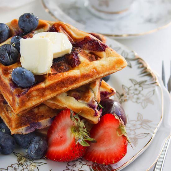 Blueberry Waffles Recipe