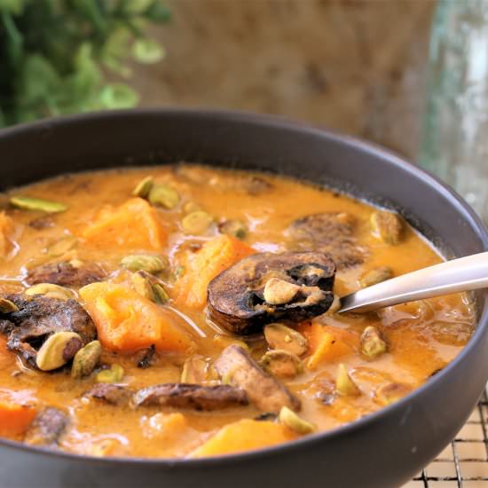 Roasted Squash Mushroom Soup