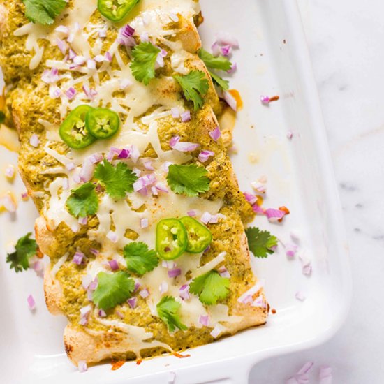 Green Chile Chicken Enchiladas