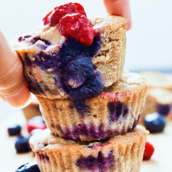 Vegan Blueberry Banana Muffins