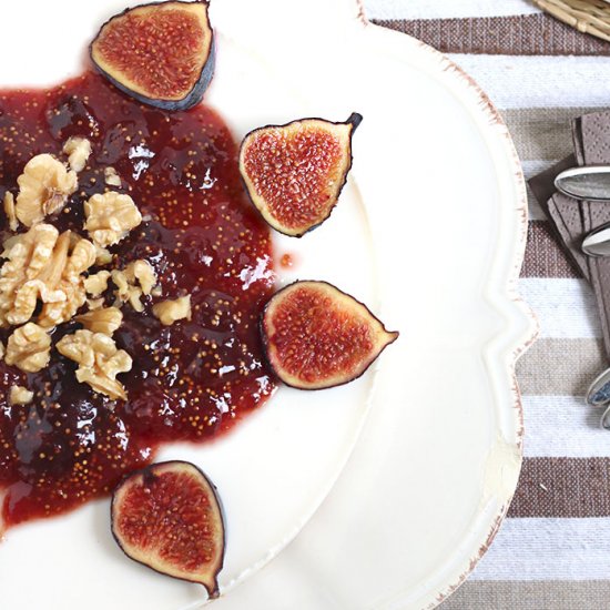 No-Bake Fig-Walnut Cheesecake