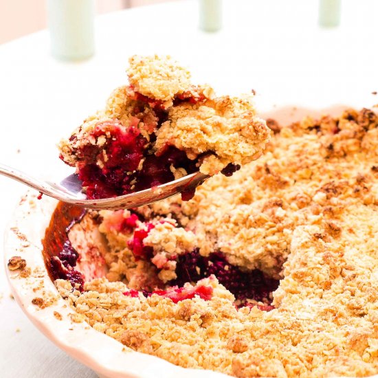 Apple & Blackberry Crumble