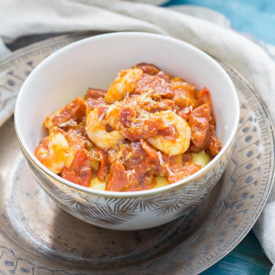 Prawn & Chorizo Polenta Bowls