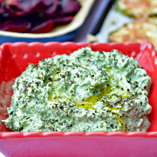 Roasted Kale & Feta Cheese Dip