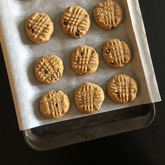 Low Carb Peanut Butter Chocolate Chip Cookie