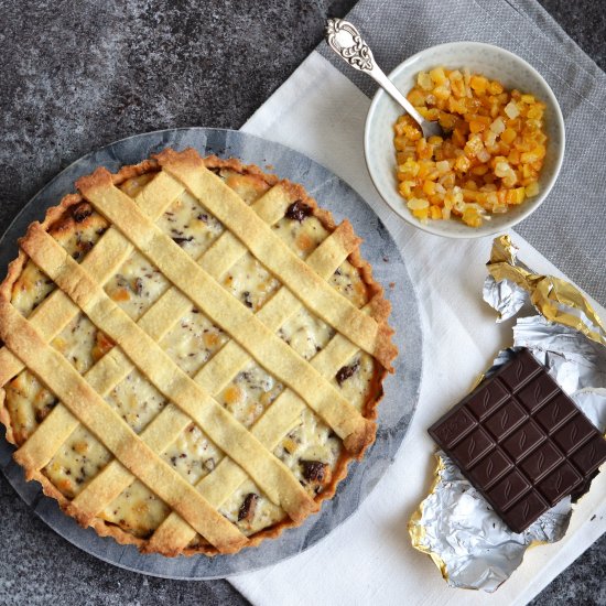 Ricotta, Citrus, and Chocolate Tart